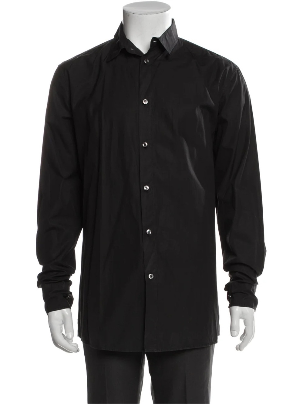 Bottega Veneta Black Long-Sleeve Button-Up Shirt Men’s Size:41/16 (M) LIKE NEW